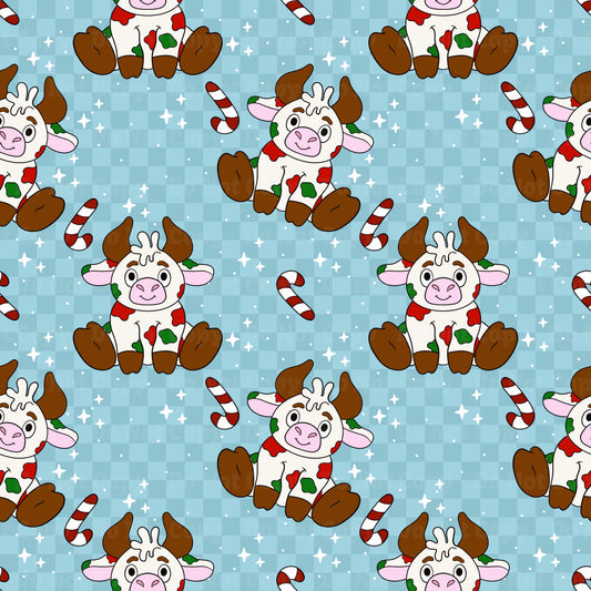 Cozy Christmas Cow