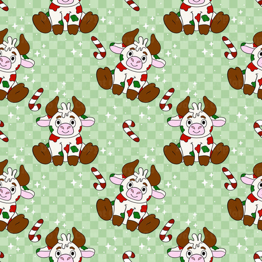 Cozy Christmas Cow